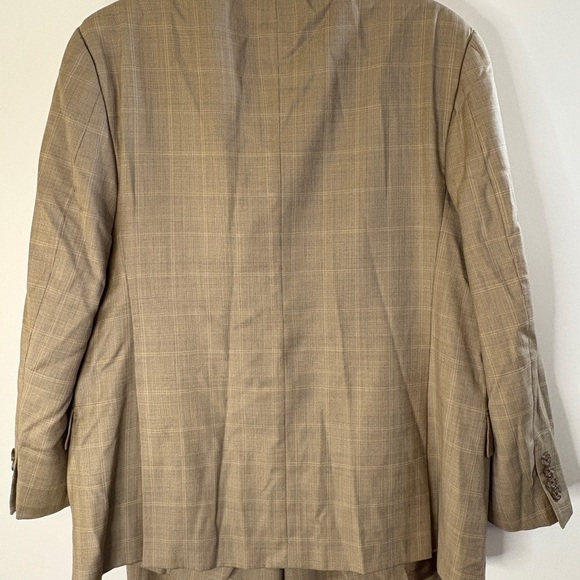 Burberry Tan Windowpane Wool Men's Suit - Picture 6 of 16